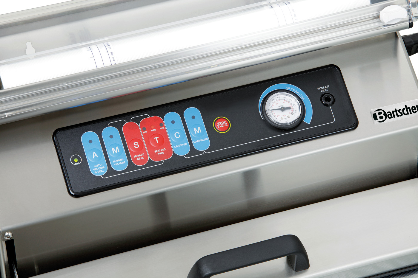 Bartscher Vakuumierer 400M | Vakuumkontrolle:Elektronisch | Maße: 55 x 32,5 x 27,0 cm. Gewicht:12,5 kg