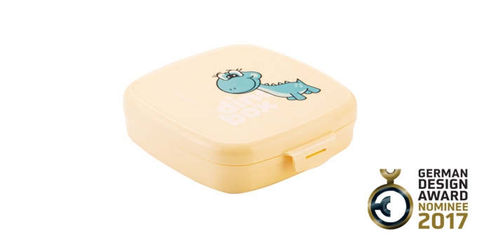 Gesunde Sandwich-Dose DINO gesundheitsunschädliches Kunststoff Spülmaschinenfest