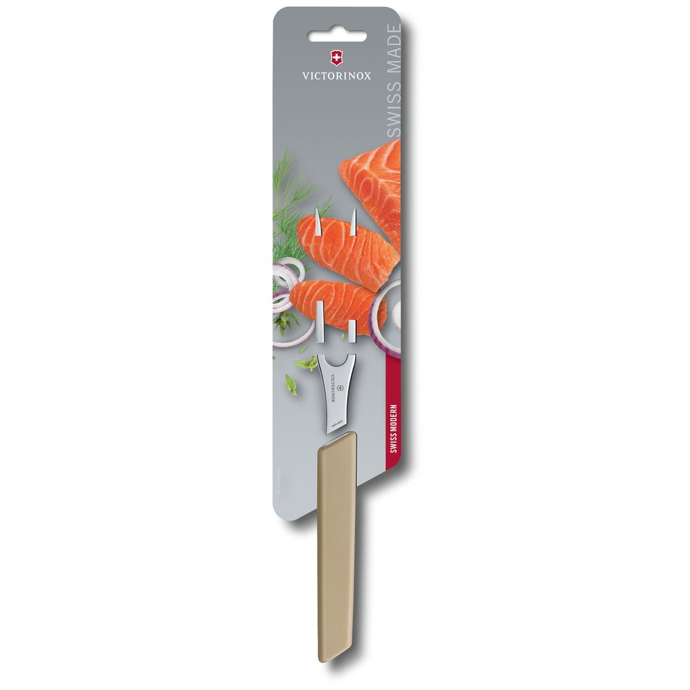 Victorinox Swiss Modern Tranchiergabel, 15cm, almond, Blister