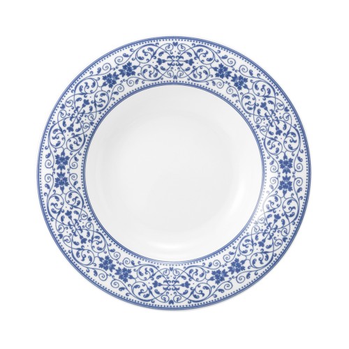 Seltmann Teller tief 23 cm Fahne, rund, Form: Savoy, Dekor: 57513 Grand Blue, hohe Kantenschlagfestigkeit, Made in Germany