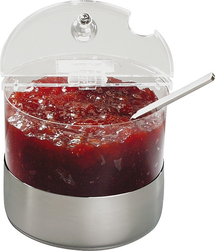 Kühlschale -TOP FRESH- Ø 14 cm, H: 11,5 cm, 1 Liter Set bestehend aus: - 1 Fuß aus 18/10 Edelstahl - 1 Schale aus