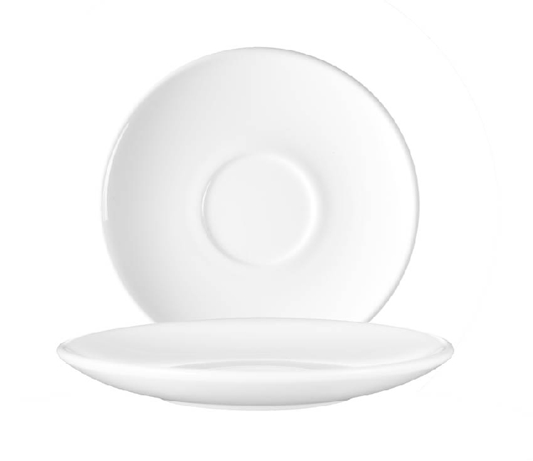 Kaffeeuntertasse 14 cm Form Restaurant uni weiß AROCPAL
