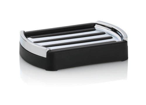 KELA Seifenschale Marta Kunststoff schwarz 12,5x9,0x2,5cm