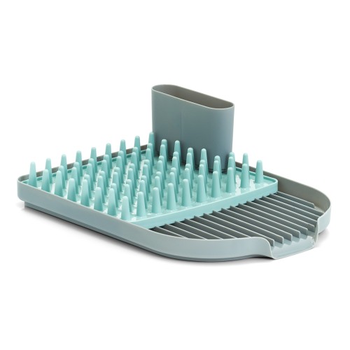 Geschirrabtropfständer, Kunststoff (PP), 45x32x13 cm. Farbe: grau/türkis. Der zweifarbige Geschirrabtropfständer macht auch in kleineren