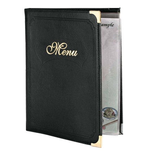 Speisekartenmappe. 8 Innenseiten. Polyurethan/Innen PVC. DIN A4 Format.