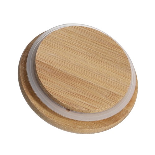 Gewürzdose m. Bambusdeckel, 320 ml, Steingut,.