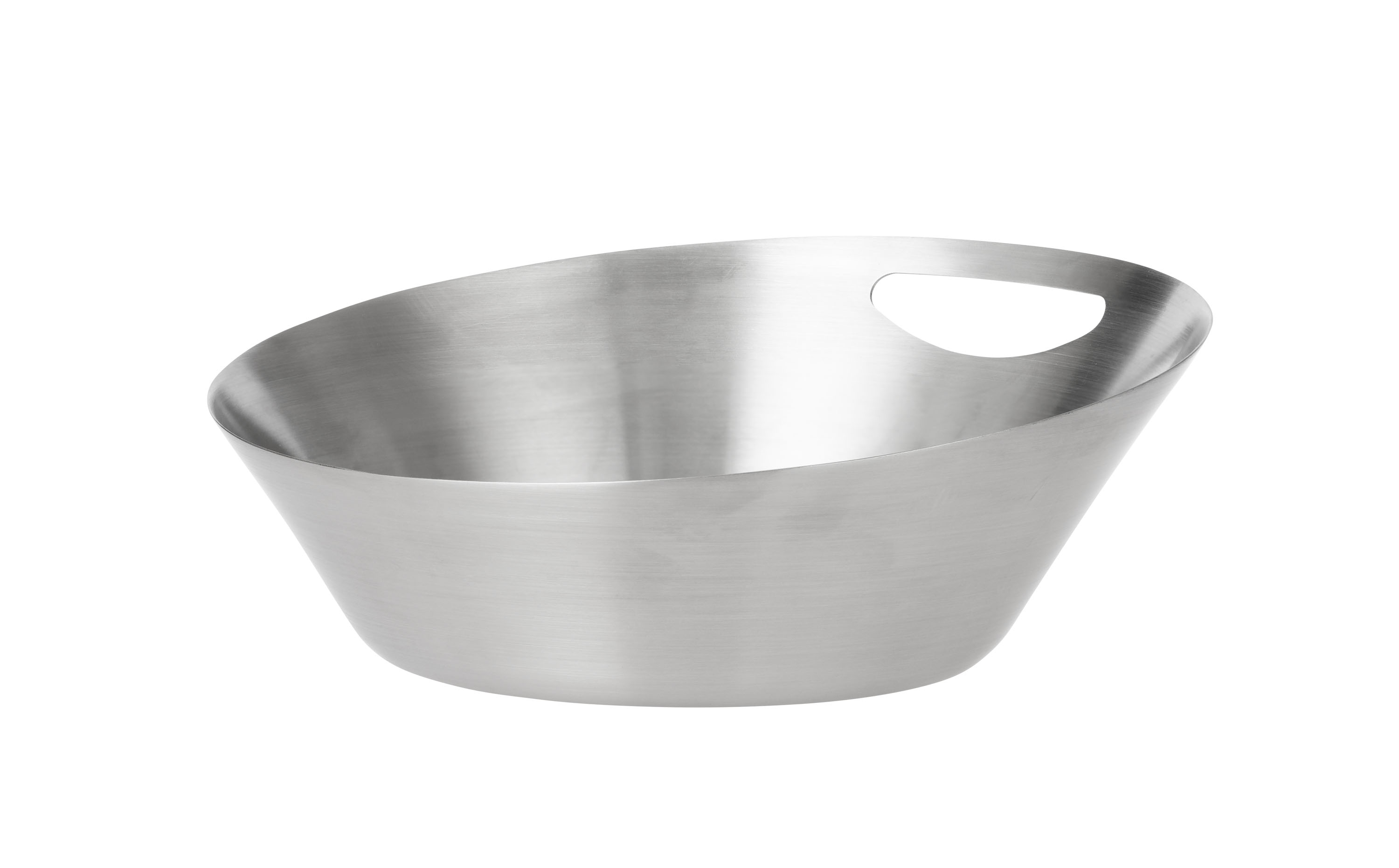 Brot und Servierkorb VISTA, Durchmesser: 20 cm / 12 cm, Höhe: 7,6 cm, mit gebürsteter Oberfläche