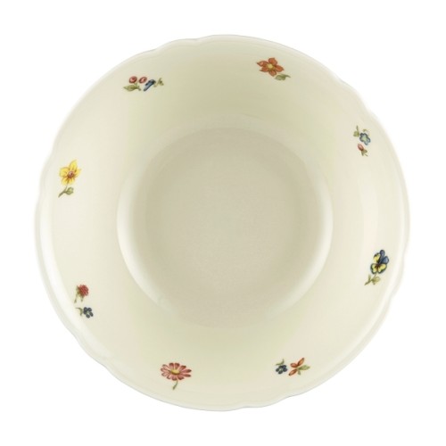 Seltmann Schüssel rund 20 cm, Form: Marieluise, Glasur: elfenbein, Dekor: 44714 Blütenmeer