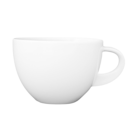 Obertasse 0,40 l - Form: Universo - weiss - aus, Porzellan. Hersteller: Eschenbach. "Made in, Germany".