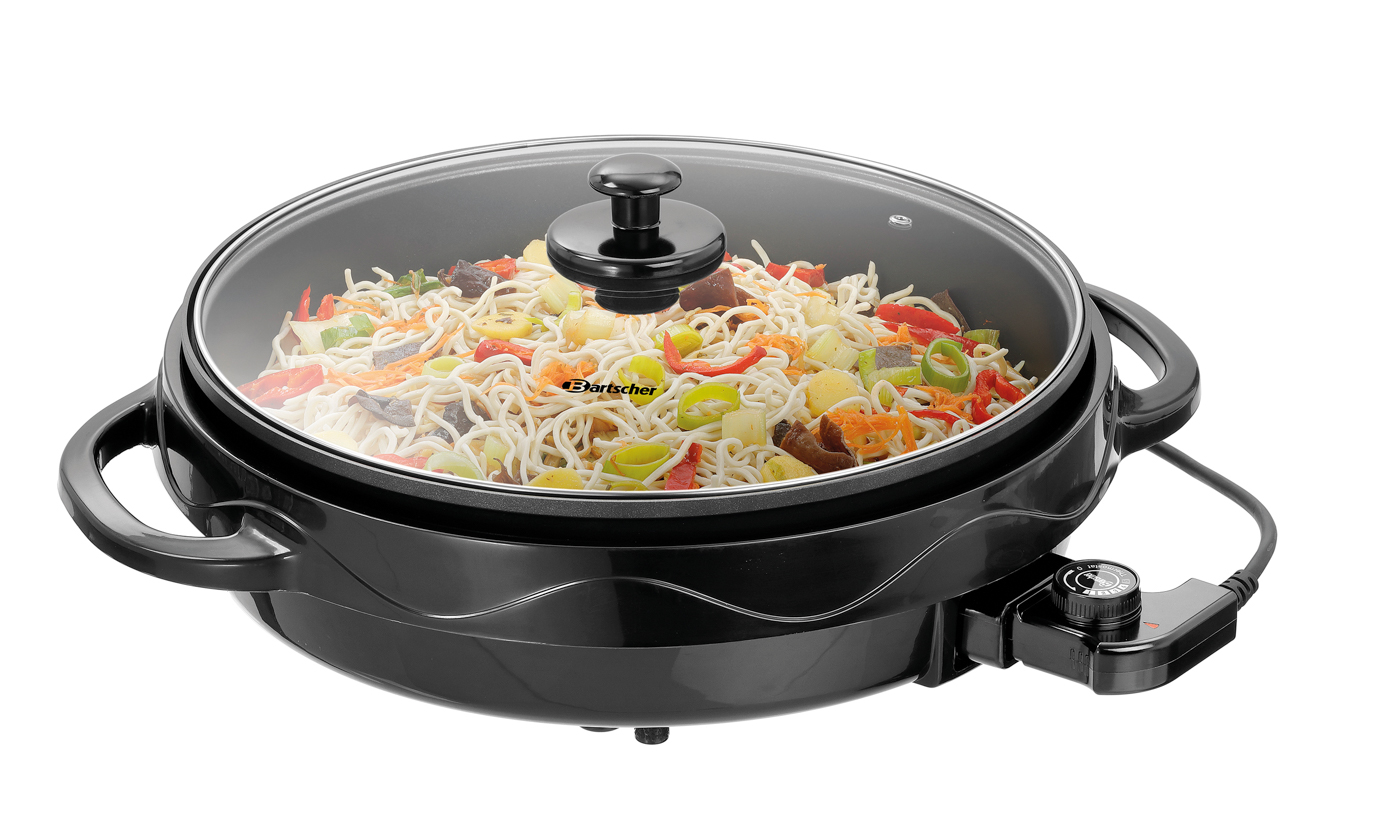 Bartscher Multipfanne 3,7 cm | Ausführung innen:Antihaftbeschichtung | Maße: 50 x 47 x 19,0 cm.Gewicht: 3,5 kg