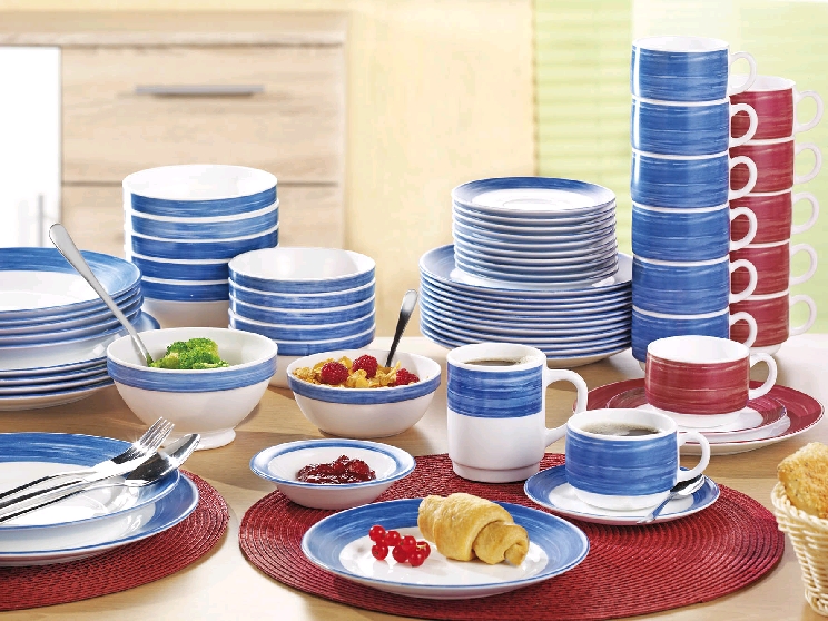 Stapelschale 90 cl aus Opalglas, 17 cm Durchmesser Form BRUSH - Darkblue / dunkelblau von Arcoroc Arcoroc