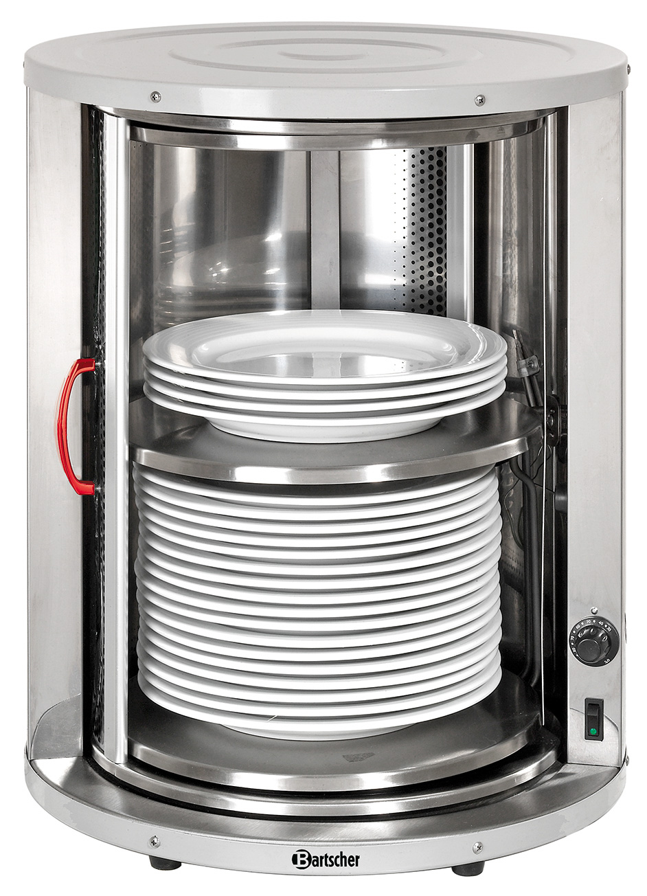 Bartscher Tellerwärmer f. 30-40 Teller, CNS |Anschlusswert: 0,6 kW | Maße: 46,5 x 46,5 x 56,5cm. Gewicht: 22,4 kg