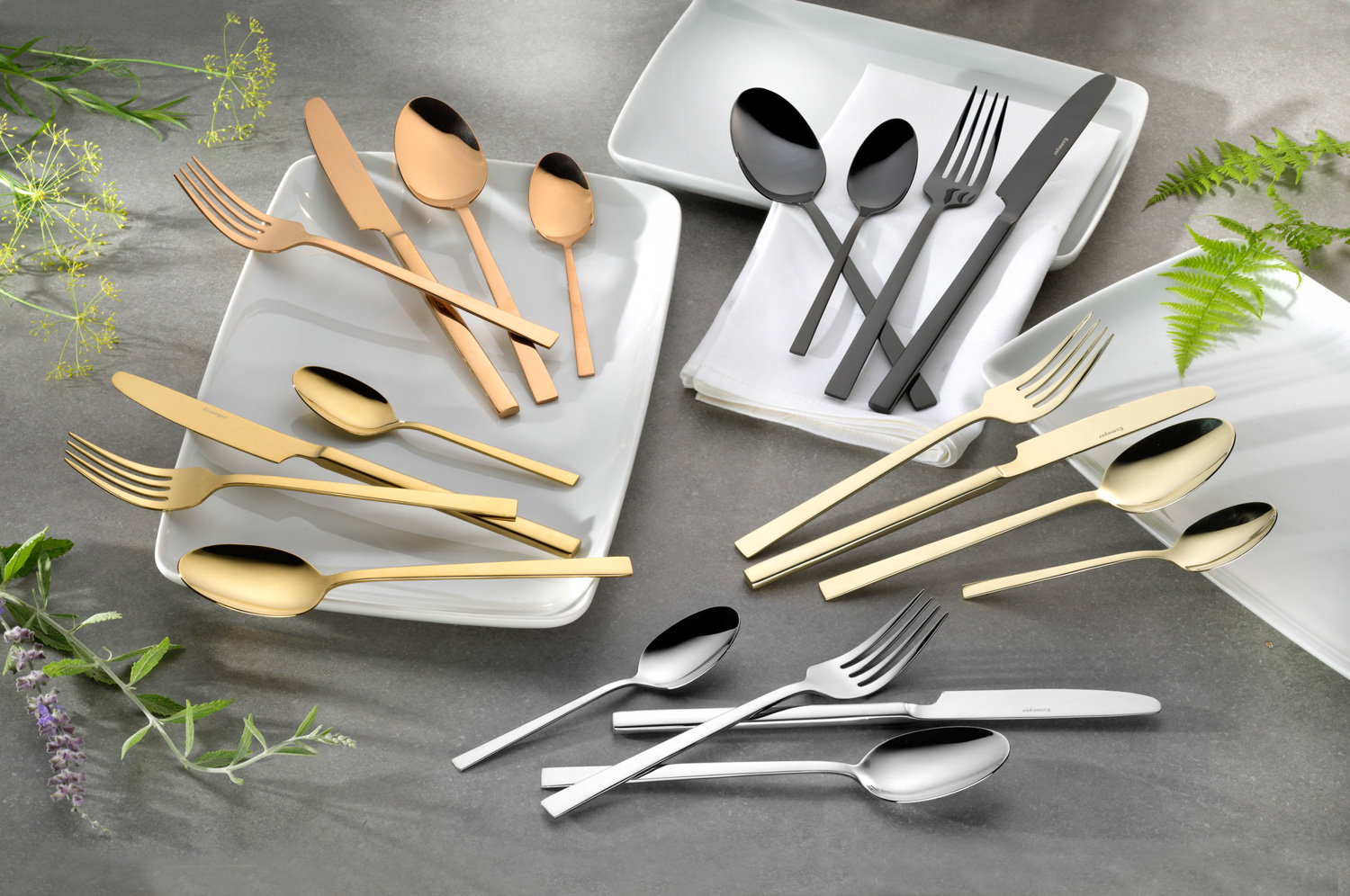 16-teiliges Besteck MELINA, Edelstahl poliert.