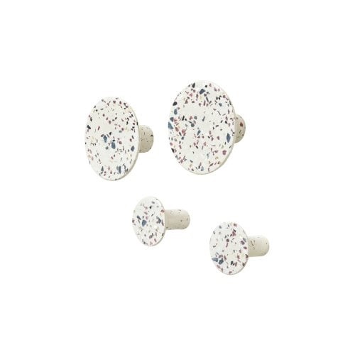 Blomus Set 4 Wandhaken -ponto- terrazzo