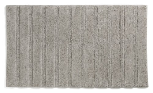 Kela Badematte Megan aus 100% Baumwolle, silbergrau, ca. 800mm x 500mm x 16mm (L x B x H)