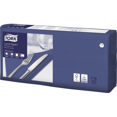 Tork Serviette Lunch 33 x 33 cm (B x L) dunkelblau 150 St./Pack.