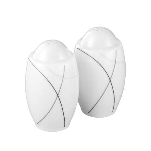 Seltmann Garnitur Salz und Pfeffer, Form: Trio, Dekor: 71381 Highline