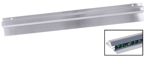 Bonleiste aus Edelstahl 18/0, Materialstärke: 0,6 mm, mit Kugel-Greifsystem, zur Wandmontage, auch mit Pinboard-Magneten