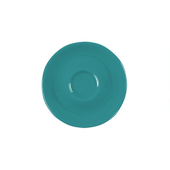Untertasse 11 cm Spiegel mitte - Form: Baristar -, Dekor 79924 petrol - aus Porzellan. Hersteller:, Eschenbach. "Made in Germany".