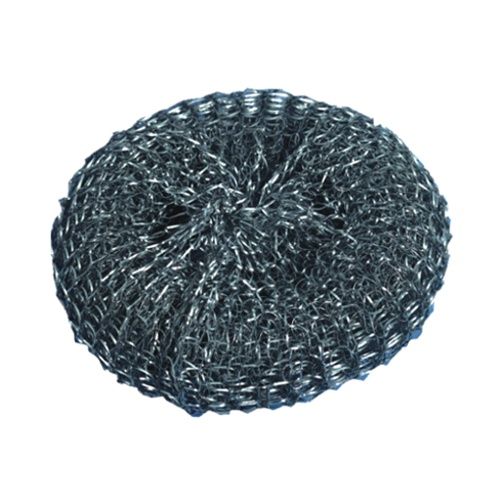 PAPSTAR 10 Topfreiniger, Draht rund Ø 12 cm, 3 cm silber , kratzend