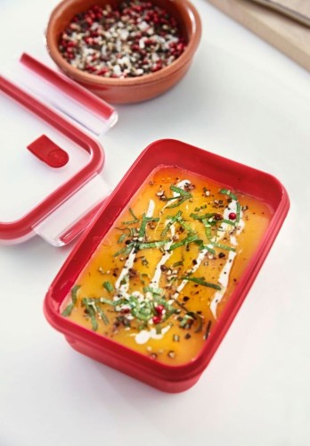 Emsa CLIP & MICRO Mikrowellendose rund, 1,1 Liter aus Kunststoff - Made in Germany - 100 % dicht - BPA-frei