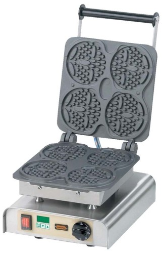 NEUMÄRKER Waffeleisen Bärchen am Stiel mit Digitaltimer, Aluminiumplatten beschichtet 310x340x250 mm
