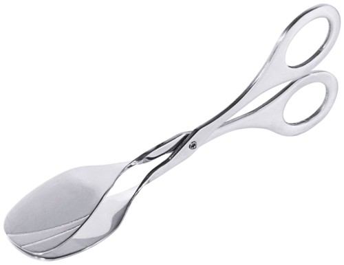 Gebäck-/Tortenzange aus Edelstahl, hochglänzend, fugenlos, mit einfachem Griff Länge: 17,5 cm