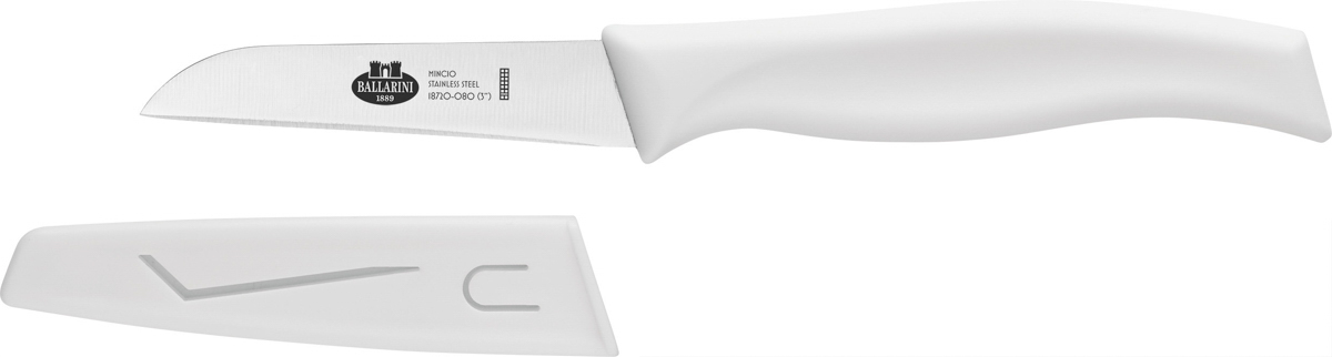Gemüsemesser, 8 cm, Weiß, PP, Serie: Mincio. Marke: BALLARINI