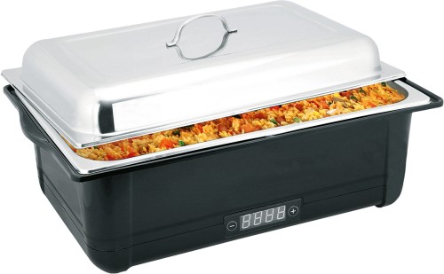 Elektro Chafing Dish. Kunststoff/Chromnickelstahl. mit Regelthermostat, GN Behälter 1/1 -