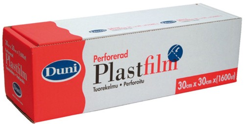 Duni Frischhaltefolie perforiert (PVC 1100 400 x 400 mm Transparent, 6 Stk/Krt (6 x 1 Stk)