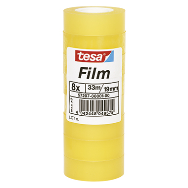 tesa® Klebefilm standard 19 mm x 33 m (B x L) einseitig klebend ohne Lösungsmittel Polypropylen transparent, Inhalt: 8 Stück
