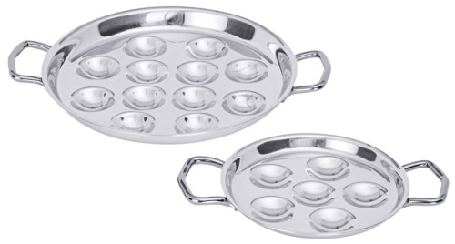 Schneckenplatte mit Griffen für 12 Schnecken