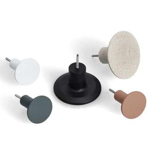 Wandhaken-Set, 5-tlg., Polyresin / Maße: groß: (2x) Ø 8,4x8, klein (3x): Ø 5x8 cm