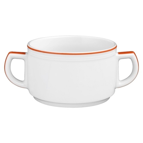 Seltmann Obere zur Suppentasse 0,35 l, Form: Vitalis, Dekor: 34116 rotes Band