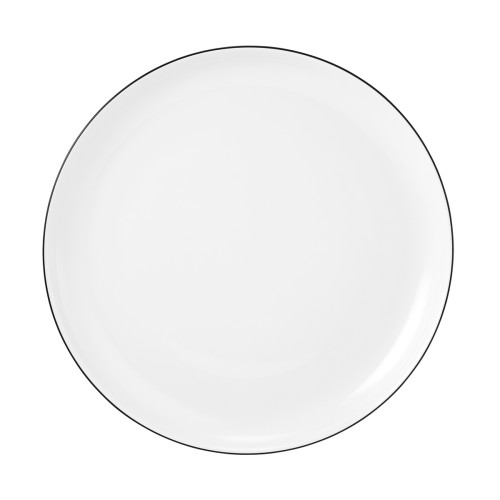 Seltmann Frühstücksteller rund 20 cm, rund, Form: Lido, Dekor: 10826 Black Line, hohe Kantenschlagfestigkeit, Made in Germany