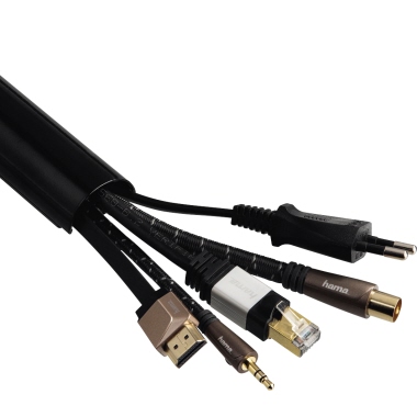 Hama Kabelkanal 110 x 3,3 x 1,8 cm (B x H x T) Aluminium schwarz