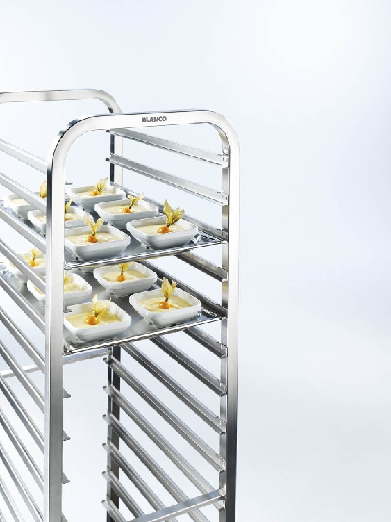 Blanco Regalwagen RWRA 852 mit Arbeitsplatte, 2-teilig für 16 GN 1/1 oder 32 GN 1/2