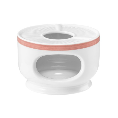 Seltmann Stövchen 1069 klein, rund, Form: Community, Dekor: 57393 Pinselband 4, hohe Kantenschlagfestigkeit, Made in Germany