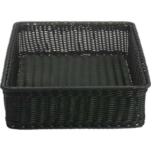 Westmark Korb rechteckig mit Metallrahmen, 60 x 40 x 13 cm, schwarz