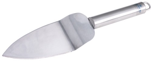 Kuchenheber Serie POLARIS, mit seidenmatt poliertem Griff aus Edelstahl 18/10, stark angewinkelter Spatel aus hochglänzendem
