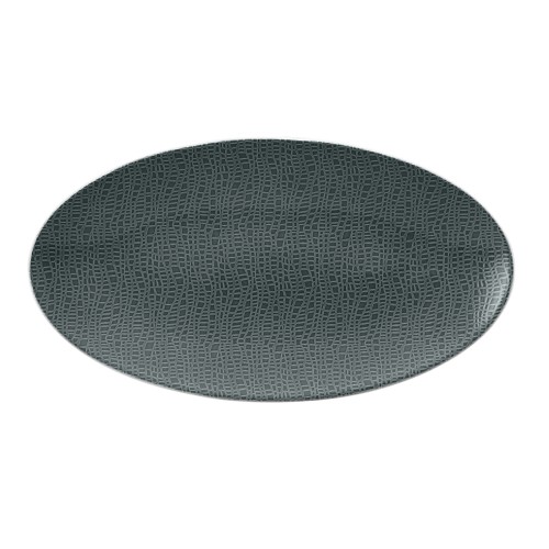 Seltmann Coupplatte 33x18 cm M5379, oval, Form: Coup Fine Dining, Dekor: 57273 anthrazit, hohe Kantenschlagfestigkeit, Made in Germany