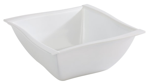 Schale -SINUS- 25 x 25 cm, H: 11 cm Melamin, weiß, 2,4 Liter spülmaschinengeeignet stapelbar nicht mikrowellengeeignet keine