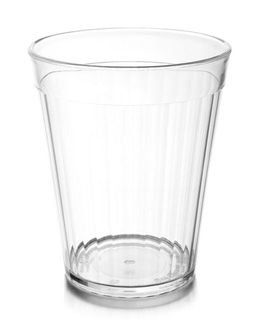 Roltex Trinkbecher mit Rillen und 150 ml Füllvermögen, durchsichtig