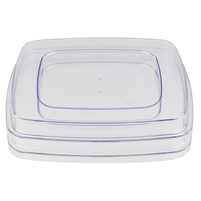 APS Deckel FRIDA, transparent, Maß: 18 x 16,5 x 2,5 cm, Material: SAN-Kunststoff