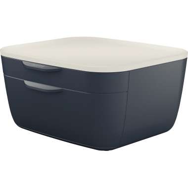 Leitz Schubladenbox Cosy 2 Schubladen DIN A4 Polystyrol Gehäusefarbe: grau