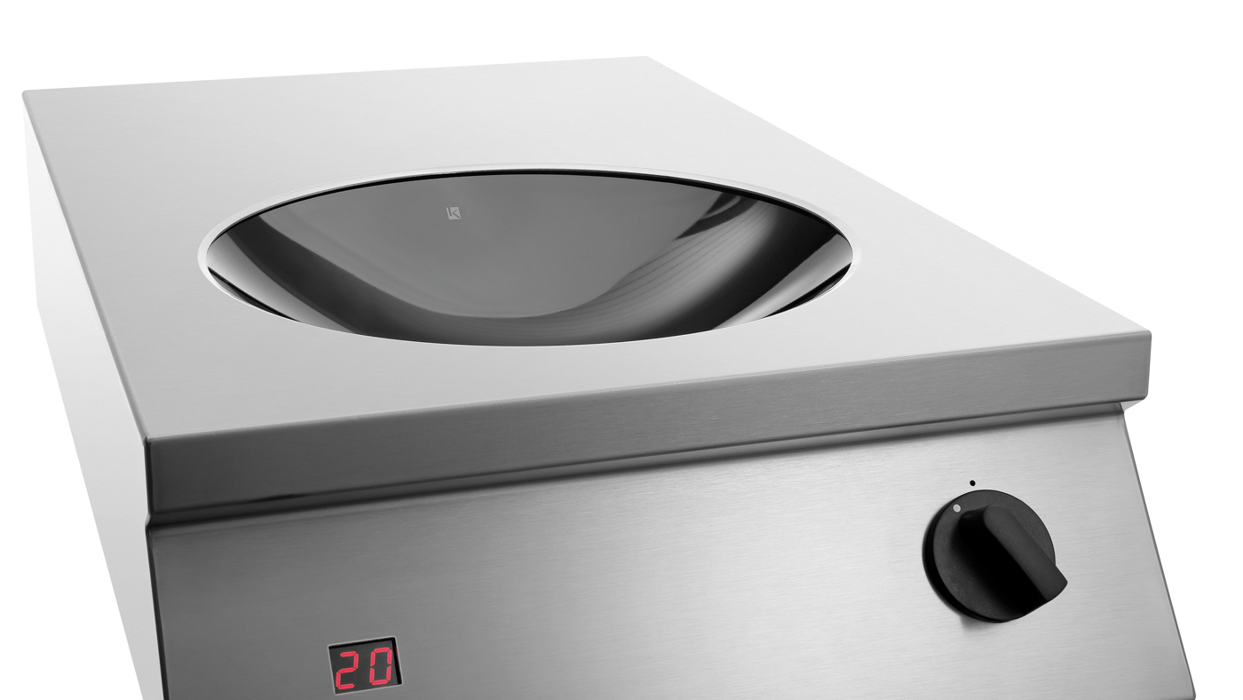 Bartscher Induktionswok 35/293-FL | Geräte-Anschluss: Steckerfertig | Maße: 40 x 65,5 x 150 cm. Gewicht: 10 kg