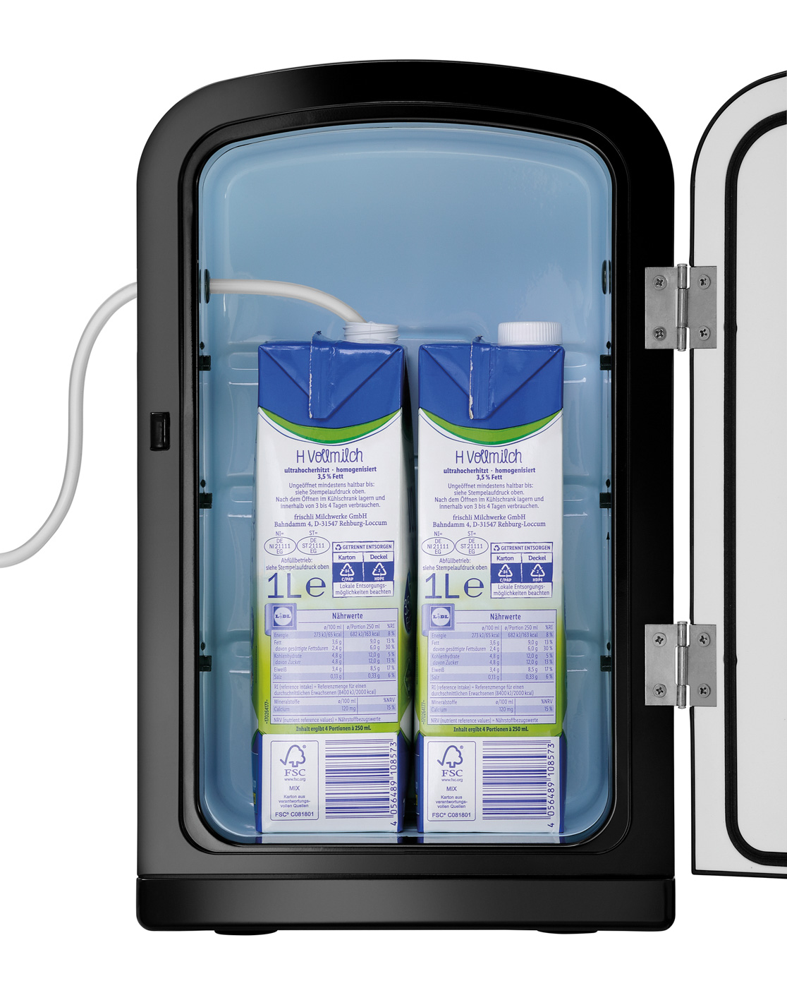 Bartscher Milchkühlschrank KV6LTE | Kühlleistung:12 °C bis 15 °C unter Umgebungstemperatur | Maße:22 x 27 x 35,0 cm.