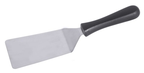 Wender mit schwarzem glasfaserverstärktem Polyamid-Griff, aus flexiblem Edelstahl 18/0 Spatelmaß: 10 cm x 6,5
