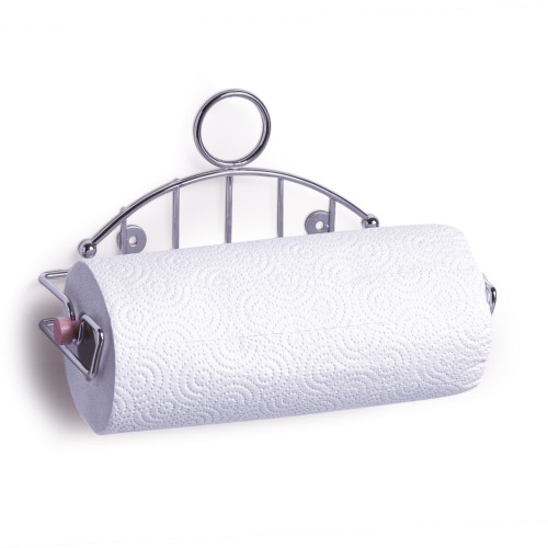 Zeller Küchentuchhalter m. Rolle, Metall verchromt