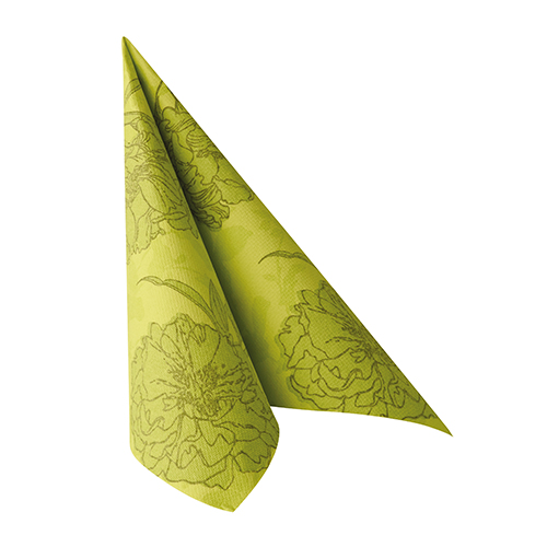 50 Servietten "ROYAL Collection" 1/4-Falz 40 cm x 40 cm grün "Thalia" von PAPSTAR